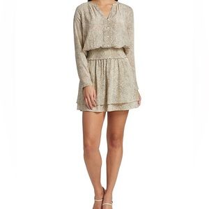 Rails Snake Print Blouson Mini Dress